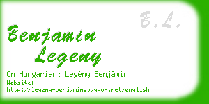 benjamin legeny business card